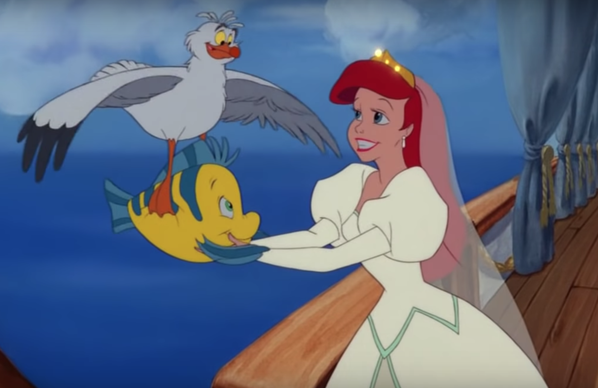 ariel in her wedding dress