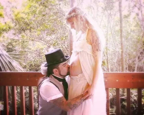 Bride, groom & baby