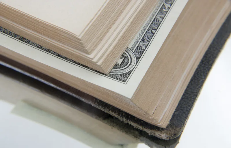 Put some cash in a library book