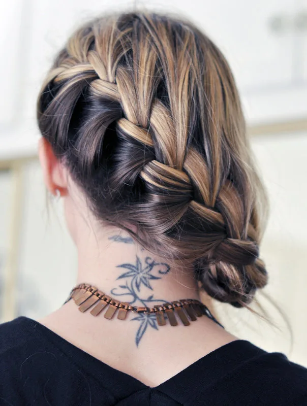 6. Slip ice cubes into your French braid