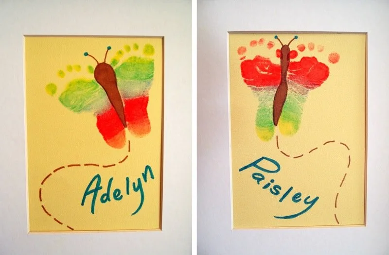 Rainbow Butterfly Footprints