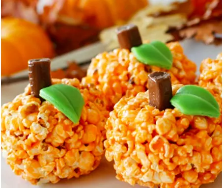 Pumpkin Popcorn Ball