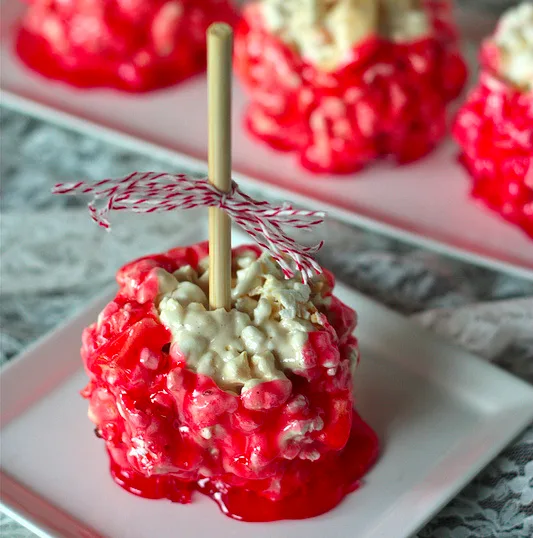 Candy Apple Popcorn Balls