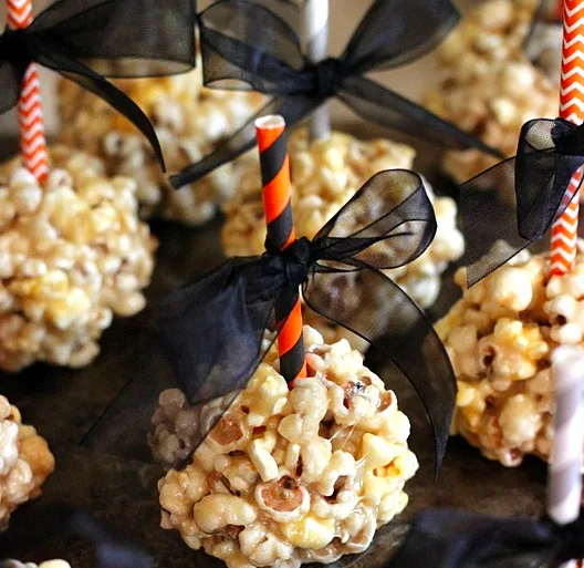 Caramel Marshmallow Popcorn Balls