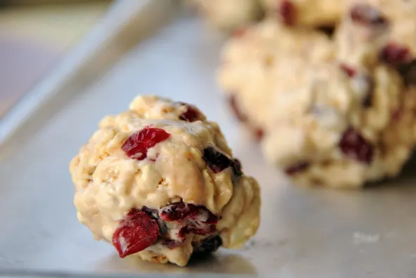 White Chocolate Cranberry Popcorn Balls