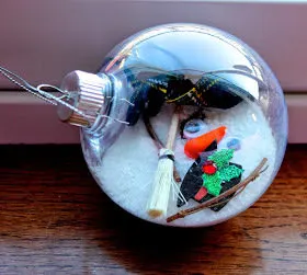 Melted Snowman Ornament