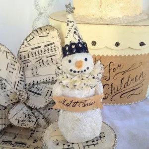 Papier Mache Snowman