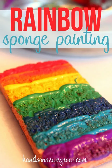 Rainbow Sponge Painting