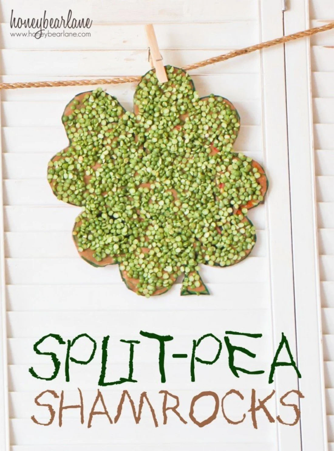 Split Pea Paper Shamrocks