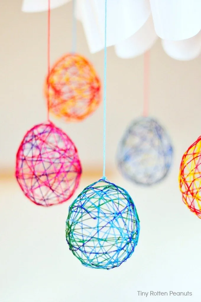 Craft String Easter Eggs