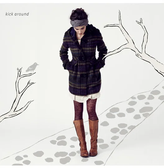 Knee-high boots & patterned tights