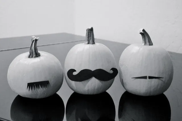 Mustache Pumpkins