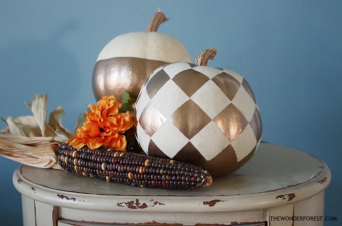 Checkered Gold Pumpkin
