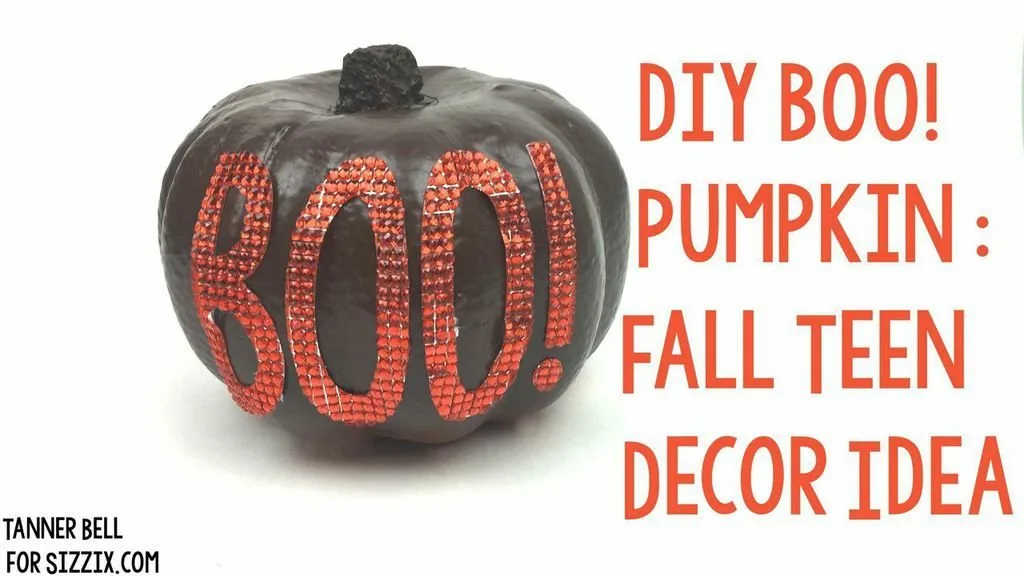 Rhinestone Text Pumpkin