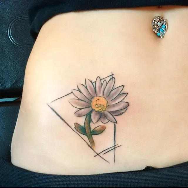 Daisy Hip Tattoo