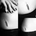 Feather Hip Tattoo