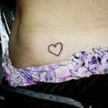 Heart Outline Hip Tattoo