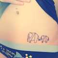 Elephant Hip Tattoo