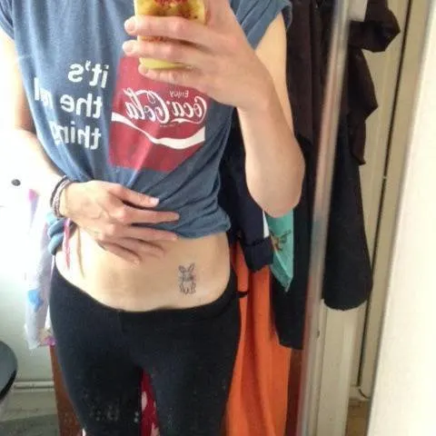 Rabbit Hip Tattoo