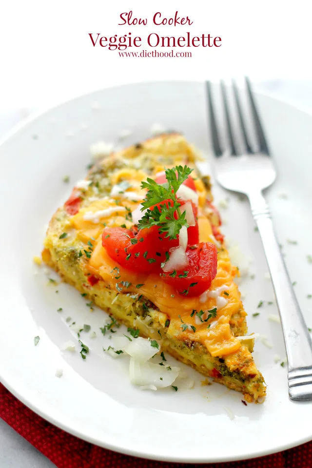 Slow Cooker Veggie Omelette
