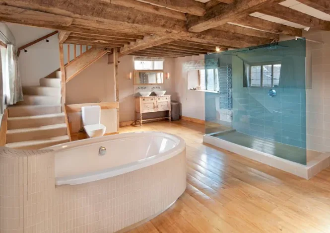 The Cozy-Meets-Modern Bathroom