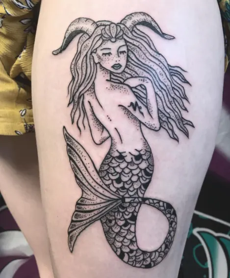 Mermaid Zodiac Tattoo