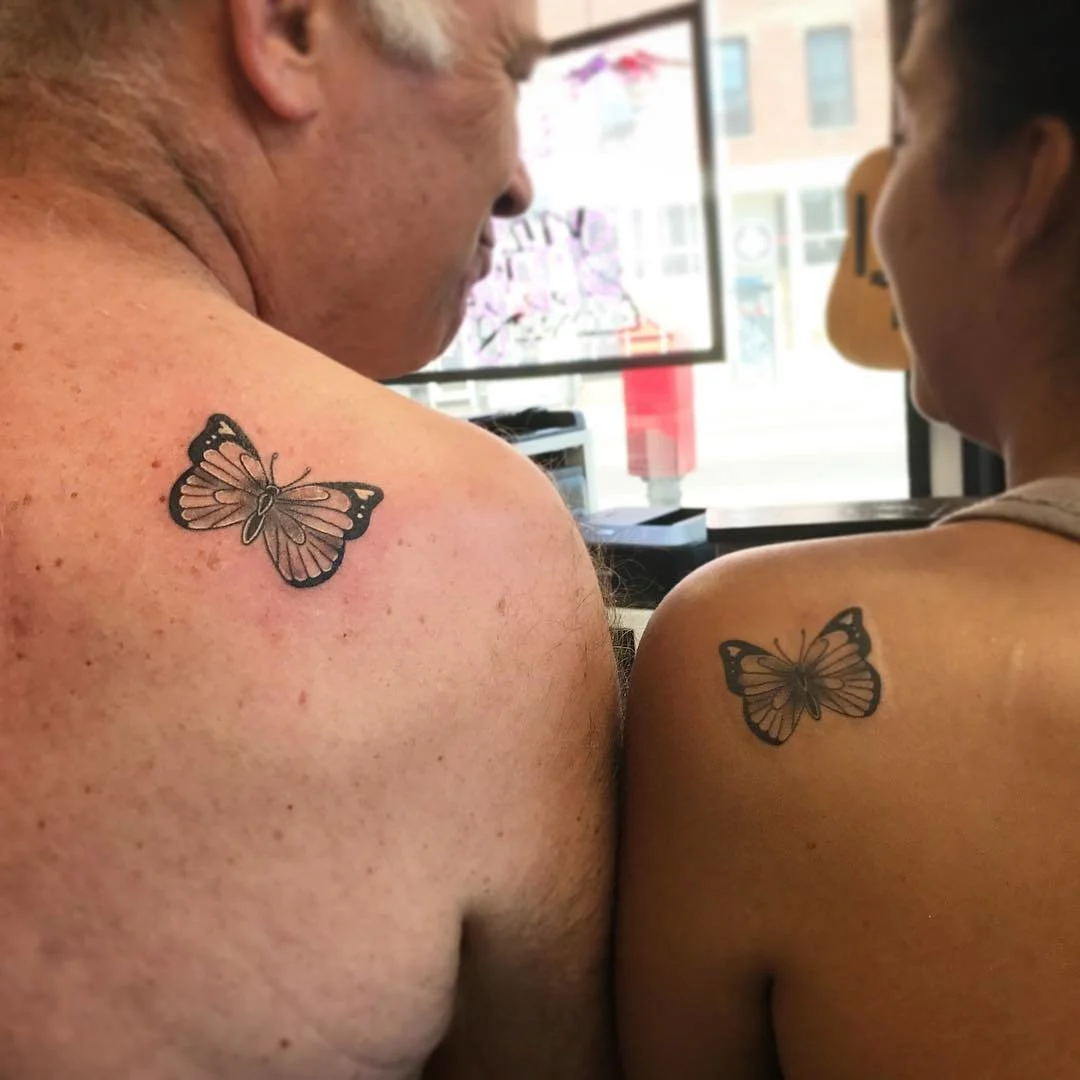 Butterfly Father-Daughter Tattoos