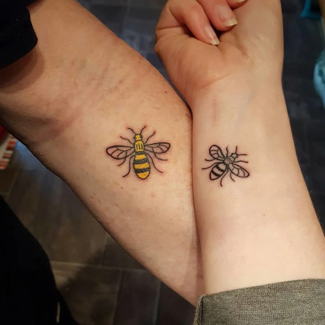 Bee Father-Daughter Tattoos