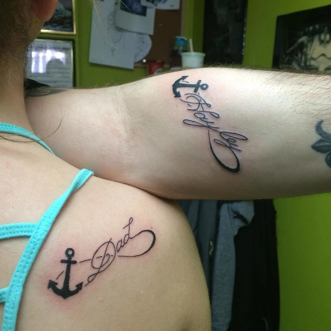 Infinity Father-Daughter Tattoos