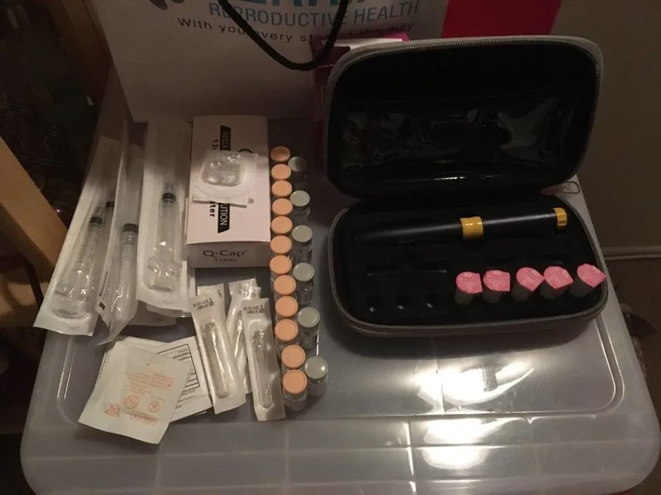 Just to get the process started, the couple needed an abundance of hormones and supplies.