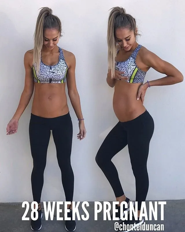 During this second pregnancy, Chontel continued to hit the gym six to seven times a week, and in the beginning it felt identical to her first.