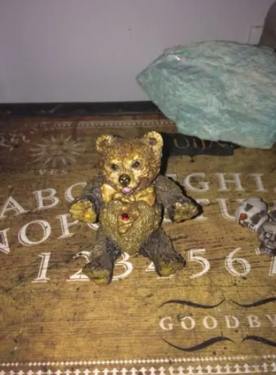 Not all of the haunted items on eBay are actual dolls -- one is this bear statue, which is priced at $29.