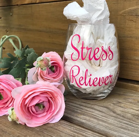 Stress Reliever Wine Glass