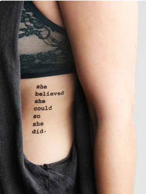 She Believed She Could So She Did Quote Tattoo