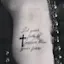 Let Your Faith Be Bigger Than Your Fears Quote Tattoo-placeholder