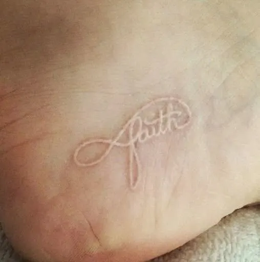 White Ink Quote Tattoos