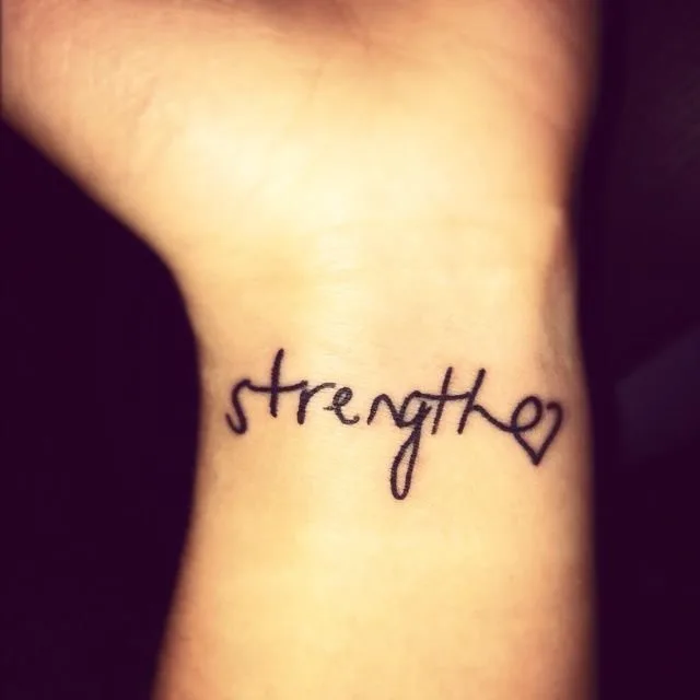 Strength Quote Tattoo