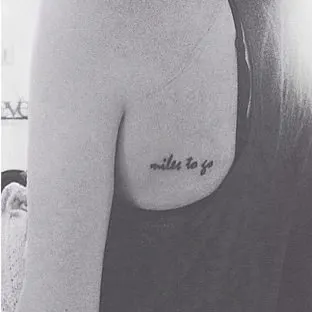 Miles to Go Quote Tattoo