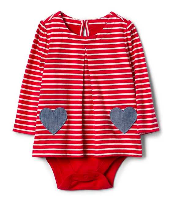 Striped heart onesie Striped heart onesie