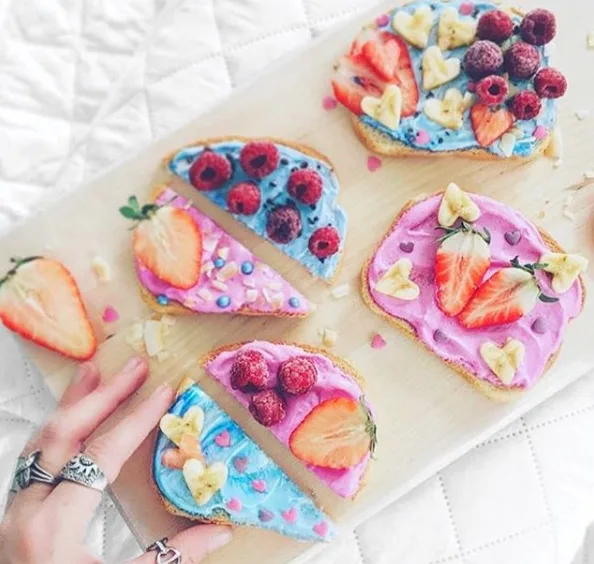 Unicorn Toast Triangles