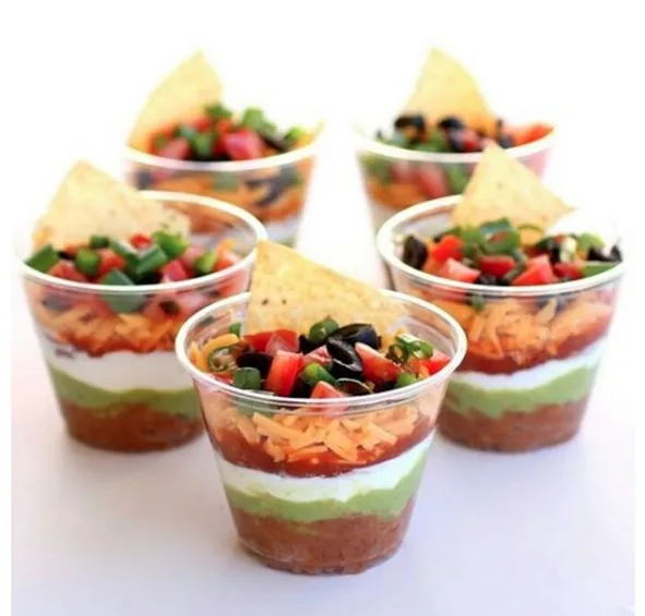 Seven Layer Dip Cups