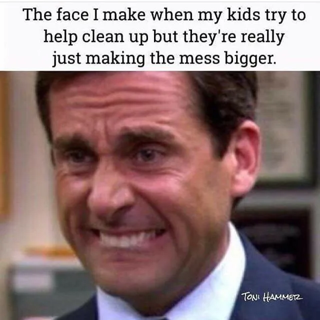 Watching Toddlers "Clean" a Mess