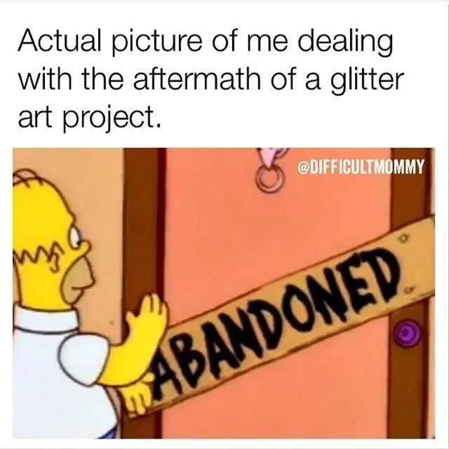 Cleaning Up a Toddler's Craft Project