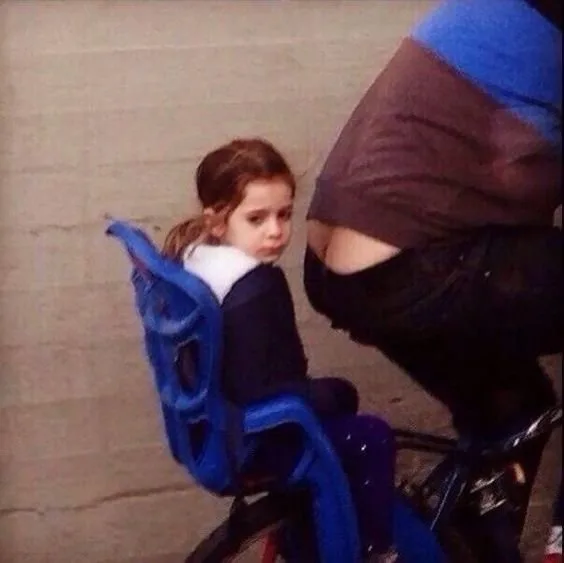 Bicycle Seat Dad Fail