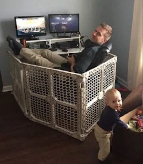 Playpen Dad Fail