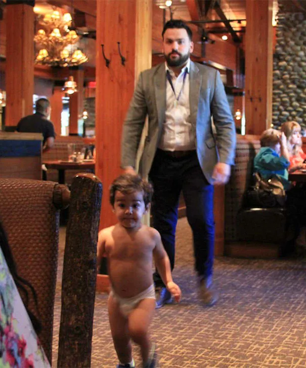 Naked Toddler Dad Fail