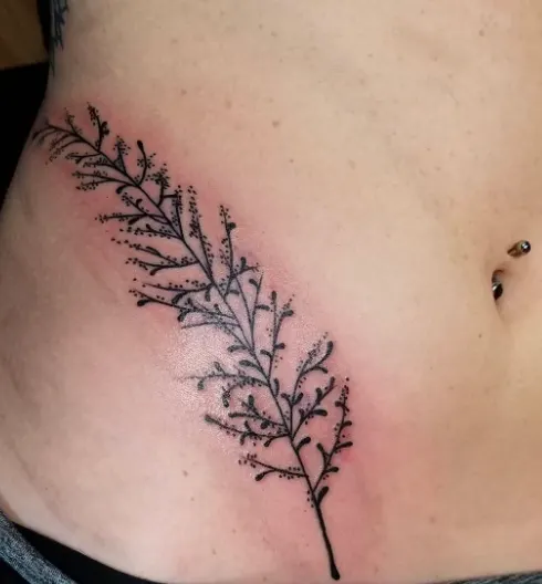 Branch Hip Tattoo