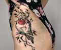 Hummingbird Hip Tattoo