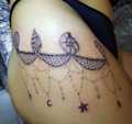 Seashell Hip Tattoo