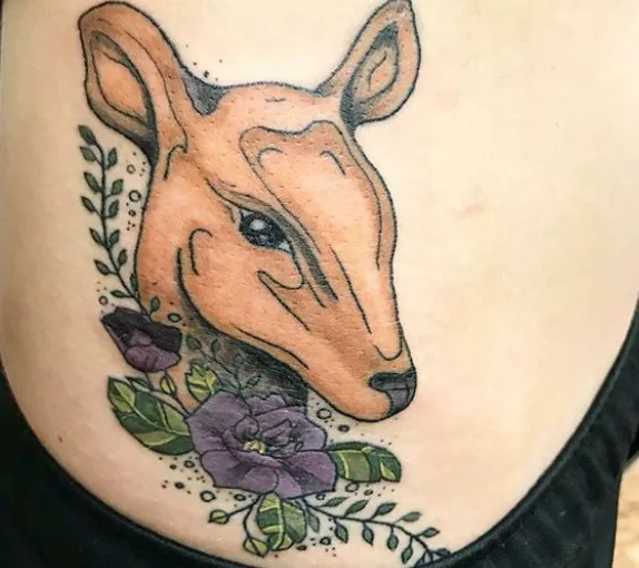Deer Hip Tattoo